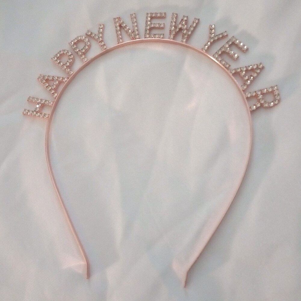 NEW Happy New Year Rhinestone Metal Headband
